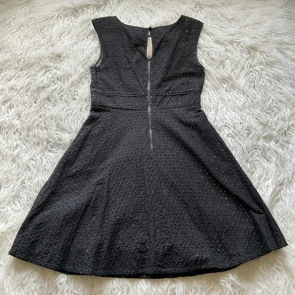loft black‎ eyelet fit & flare dress - Picture 6 of 8
